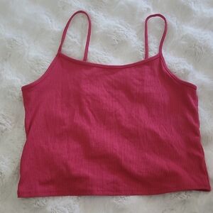 American Eagle Outfitters Pink Camisole Crop Top Size L